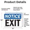 Signmission Exit Sign, Vinyl Decal, 14 in W, 10 in H, Exit OS-2PACK-NS-D-1014-L-12248 - alternate 4